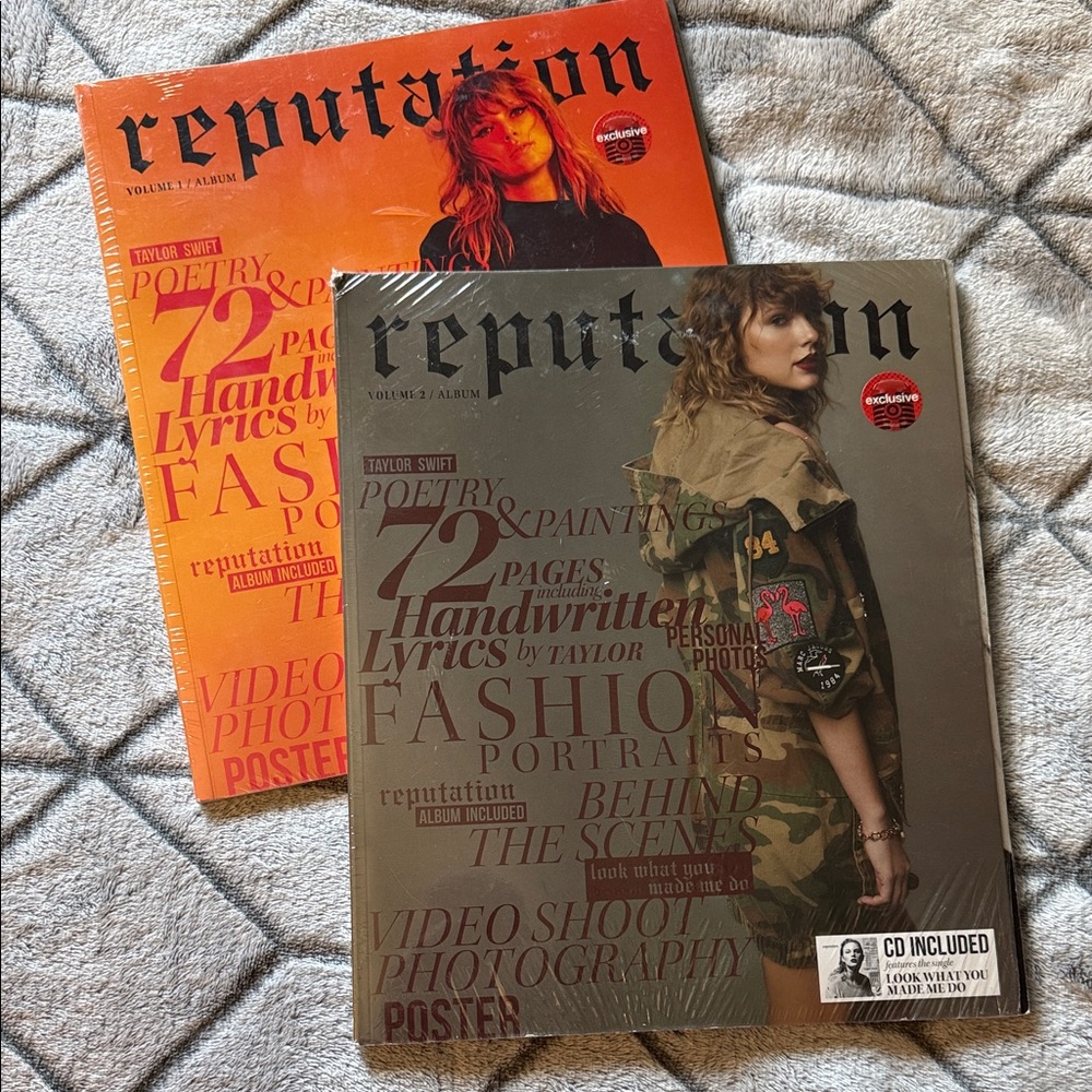 SEALED Set of Both Taylor Swift Reputation Magazine Vol 1 2 Rep Album New